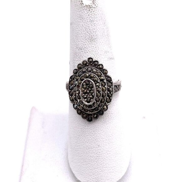 925 TH Sterling Silver CWZ Cubic Zirconia Statement Ring Size 7.25 - Picture 2 of 7